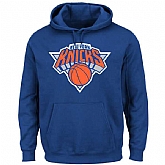 Men's New York Knicks Majestic Current Logo Tech Patch Pullover Hoodie - Blue,baseball caps,new era cap wholesale,wholesale hats
